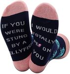 JXGZSO Friendship Socks Gift For Best Friends If You Were Stung By A Jellyfish I Would Totally Pee On You Jellyfish Socks BFF Gift