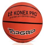 KONEX Size 7 Professional Basket Ball for Indoor & Outdoor (Brown)