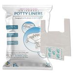 Kalencom 36 Count Universal Potty Liners Compatible with OXO Tot 2-in-1 Go Potty and Potette Plus. Generous Dimension Fits Most Standard Potties.