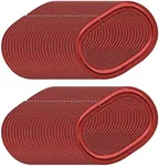 BIKICOCO 3/4'' Metal Oval Ring Buckle Loops Non Welded for Leather Purse Bags Handbag Straps, Red - Pack of 50
