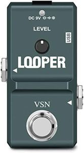 VSN 48K Looper Electric Guitar Effect Loop Pedal 10 Minutes of Looping Unlimited Overdubs USB Port True Bypass