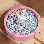 SUPFOO Foam Ball Pit for Toddlers,Comfort and Safety of Baby Ball Pit 35.4"x11.8"x1.96"(Balls Not Included),Ball Pool,Kids Activity Center,Gifts for Children (Pink)