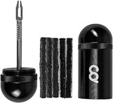 Tubeless MTB Bike Tire Repair Kit - Bicycle Mountain Tire Plug Kit - Flat Tire Tackle Repair Patch Kits - Aluminium Full CNC Finish with 5 Strands