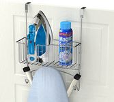 SimpleHouseware Ironing Board Hanger Holder Over-The-Door/Wall-Mount, Chrome