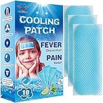 10 Sheets EasYeah Kid Fever Patches for Kids Fever Discomfort, Instant Cooling Patch, Pack of 10, Blue