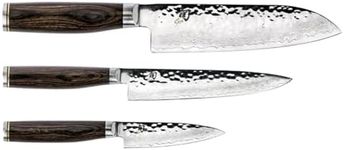 Kai Shun Premier 3 Piece Santoku Kitchen Knife Set, Stainless Steel, TDMS310