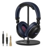 SIMOLIO Long Cord Headphones for TV & PC with Headset Stand, Volume Control & Mic, 23.9ft / 7M Extra-Long Cord with Clip, 3.5mm AUX Audio with 6.35mm Adapter, Over Ear Headphones Wired, SM-906TVB