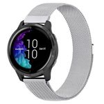Metal Bands for Garmin Vivoactive 3 Watch Bands, Forerunner 55/645/245 Music Watch Bands Women Men, Stainless Steel Bnad Adjustable Wristbands for Garmin Venu Sq 2, Venu Sq Music, Venu, Vivomove Smartwatch (Silver)