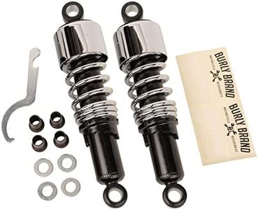Burly Brand Slammer 10.5-inch Rear Lowering Shocks - Chrome Finish, One Pair, For Most Harley Davidson 2004 and Later Sportster (XL) Motorcycles (B28-1201)