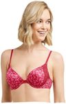 Maidenform Natural Boost Demi Bra Women's Bra, Lovely Strawberry Rouge Stem, 38C