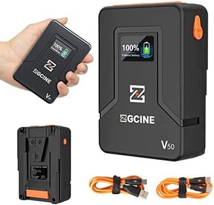 Mini Micro V Mount Battery, ZGCINE ZG-V50 50Wh 14.8V 3400mAh VMount Battery Support PD USB-C Charger with D-TAP BP USB-C USB-A Output for BMPCC 4K 6K Pro, ZCAM, Canon EOS R5C, Sony FX3