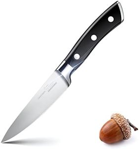 OAKSWARE Paring Knife, 4 inch Small Kitchen Knife Ultra Sharp German Stainless Steel Fruit and Vegetable Cutting Chopping Knives - Full Tang Ergonomic Handle