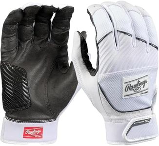 Rawlings | Workhorse OKC Fastpitch Softball Batting Gloves | White | Adult Medium