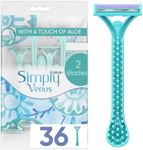 Gillette Simply Venus 2 Disposable Razors for Women, 36 count (4 packages of 9 razors)