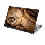 TaylorHe 13-14 inch Laptop Skin Vinyl Decal with Colorful Patterns and Leather Effect Laminate MADE IN BRITAIN Ocean Map