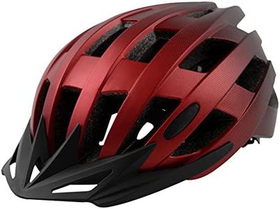 Youth Bike Helmets, Adjustable Teenage Ages 8-14 Bicycle Helmet, Lightweight Road Mountain Cycling Safety Sports Helmets with Detachable Visor Matte-red M