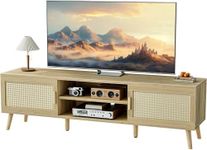 SUPERJARE Boho TV Stand for 75 Inch