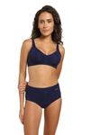 Van Heusen Women Bra - Cotton Elastane - Side Support Panel, No Spill Comfort, Wireless, Non Padded, Full Coverage_11014_Deep Sea Navy_34C