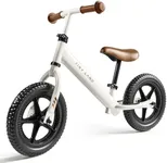 Tiny Land Ultra-Light 12" Toddler Balance Bike 2 Year Old - Premium Aluminum Alloy Frame, Adjustable Seat & Handlebar, for Boys and Girls Ages 2Y-5Y (Milky White)