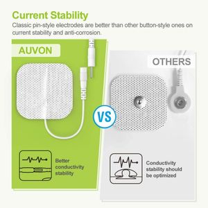 AUVON Rechargeable TENS Machine Muscle Stimulator – 24 Modes, 8 Pads
