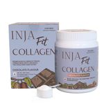 INJA Wellness Fit Marine Collagen Supplement for Women, Men, Collagen Powder with Vitamin C, Japanese Formulation, Healthy Joints, Muscles, Skin & Hair, Sugar and Gluten Free, Chocolate Flavor, 250 gm