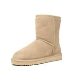 DREAM PAIRS Women's Mid Calf Winter Snow Boots,Size 10, Sand,Shorty_New