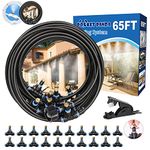 Mister System 65FT (20M), Patio Misters for Cooling, Outdoor Misting System, Misters for Outside Patio, Canopy, Porch, Umbrella, Gazebo, Waterpark, Fan. Backyard Water Mister Kit for Garden Greenhouse