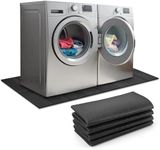 Thickened Under Washing Machine Mat 63" L x 29.5" W Shock Absorbing Noise Reducing Non-Slip Foldable Floor Mat Freely Cut for Refrigerator Washer Dryer Portable Air Conditioner Floor Protection