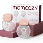 Momcozy S9 Pro Updated Wearable Breast Pump, Hands-Free, Longest Battery Life & LED Display, Portable Electric Breast Pump with 2 Modes & 9 Levels - 24mm (Pink, 2 Count)