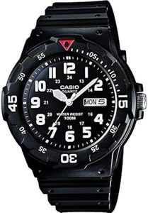 CASIO Men's G-Shock 1/100 Digital Stopwatch, Clear Black/Gold Dial, Black Band