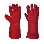 Portwest Welders Gauntlet, Color: Red, Size: XL, A500RERXL