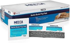 Alcohol Prep Pads - Box of 400, Saturated 70% Isopropyl Alcohol Wipes, Sterile Antiseptic Wipes Individually Wrapped Moistened Sanitizer Cleaning Swab Pad, 2-Ply Cotton