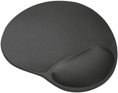 Trust BigFoot Tappetino per Mouse, Ergonomico, con Poggiapolsi in Gel, Fondo Antiscivolo, Superficie in Microfibra, Nero