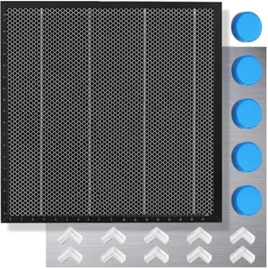 YOOPAI Honeycomb Laser Bed 400x400mm Honeycomb Working Table with Aluminum Panel for Laser Cutter Engraver Accessories, Desktop Protection, Fast Heat and Smoke Dissipation 15.7"x15.7"