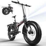 Fat Tire Folding Electric Bike for Adults-Peak 750W Brushless Motor-Max 40 Miles 20Mph-Foldable Commuter E Bicycle Fat Tire 20 inch x4.0 for Men,Women,Teens-Removable 48V 500Wh Lithium Battery