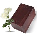 Wooden Urns for Human Ashes Adult Male Female,Large Cremation Urns for Ashes,Wood Urns for Ashes Men Women, Holds Ashes of An Human up to 110 kgs (Cherry)