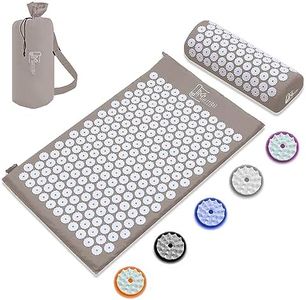 Esterilla de acupresión con cojín para masaje y alivio del dolor [el original], juego de estera de aguja para relajar el cuello, la espalda, los pies | Yantra Matt, estera de púas para meditación