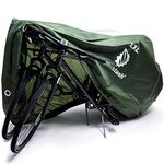 YardStash Bike Cover – XXL Reflective Bicycle Covers for Outside Storage - Waterproof & Weatherproof Garden Tarp Shelters for Bikes, Trikes, 29ers, and Electric Bicycles – Green