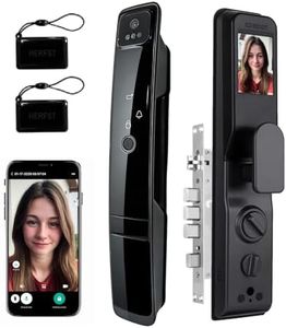 HERFST Tuya Smart Door Lock 3D Face Fingerprint Recognition Door Lock App smart Lock Multifunctional Door Lock Suitable for Residential smart Home, Commercial Apartments