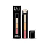 RENEE Fab 3 in 1 Highlighter 4.5gm | 3 Shades in 1 Stick | Enriched With Vitamin E | Long Lasting Pearl Finish| Non Oily & Non Sticky Formula