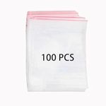 Wis-Life Multi Sizes Sealing Bags, Clear Plastic Bags, Resealable Storage Pouches Durable,Multi Sizes for Kitchen Storage, Office Stationery Storage ,Jewellery Packaging (5 * 7cm,100pcs)