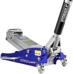 Floor Jack 1.5 Ton Hydraulic Low Profile Aluminum and Steel Car Jack, Lightweight Service Jack with Quick Lift Dual Pump, 3,000 lb Capacity, Lift Range 3.3"-18.5",Blue