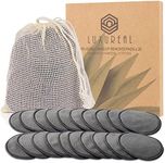 Luxureal Reusable Makeup Remover Pads, 20 Packs Washable Bamboo Cotton Pads with Mesh Laundry Bag for All Skin Types