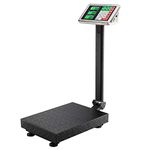 Heavy Duty Scales, Electronic Postal Scales Digital Parcel Scales 100KG/220lbs, Stainless Steel LCD Display Floor Platform Scale Industrial Postage Scales for Commercial Parcel Weighing Scales