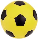 Champion Sports Coated High Density Foam Soccer Ball, Yellow, Black, 4