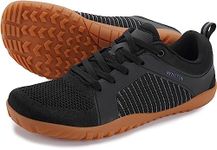 WHITIN Men's Extra Wide Width Barefoot Minimalist Shoes Trail Running Zero Drop Cross Training Walking Outdoor Hiking Gym Fitness Sneaker Black Gum 47