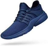 Troadlop Men's Running Shoes Non Slip Shoes Breathable Lightweight Sneakers Slip Resistant Athletic Sports Walking Gym Work Shoes Blue 7.5