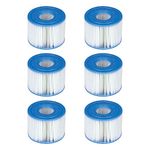 Intex 29001E PureSpa Type S1 Easy Set Pool and Spa Filter Replacement Cartridges, 6 Filters