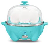 Elite Cuisine EGC-007T Maxi-Matic Egg Poacher & Egg Cooker with 7 Egg Capacity, Teal