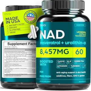 NAD Supplement Extra Strength NMN Alternative Liposomal + Green Tea for Women & Men w/ Urolithin A, Resveratrol, CoQ10, Alpha Lipoic Acid